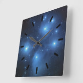 Pleiades oder die sieben Schwestern M45 Quadratische Wanduhr (Winkel)