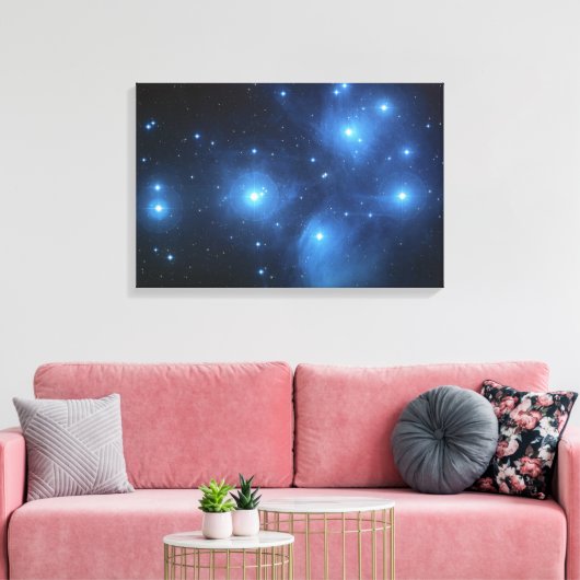Pleiades oder The Seven Sisters M45 Leinwanddruck (Insitu (Wohnzimmer))