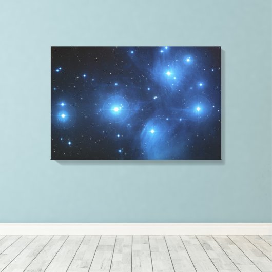 Pleiades oder The Seven Sisters M45 Leinwanddruck (Insitu (Holzboden))