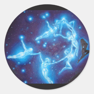 Pleiades Runder Aufkleber