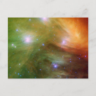 Pleiades Sterne im Infrarot SSC2007 07A Postkarte
