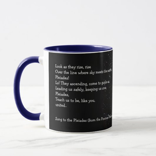 Pleiades (Text ist anpassbar) Tasse (Links)