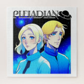 Pleiadian Alien Race und UFO Puzzle (Vertikal)