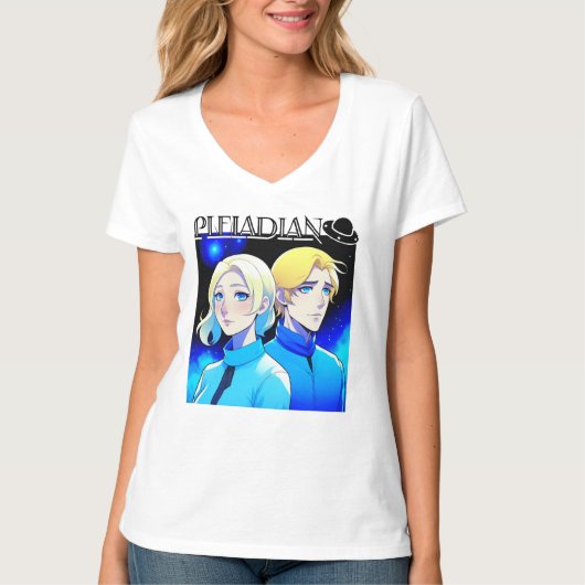 Pleiadian Alien Race und UFO T-Shirt (Vorderseite)