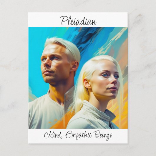 Pleiadians Extraterrestrische Alien Race Postkarte (Vorderseite)