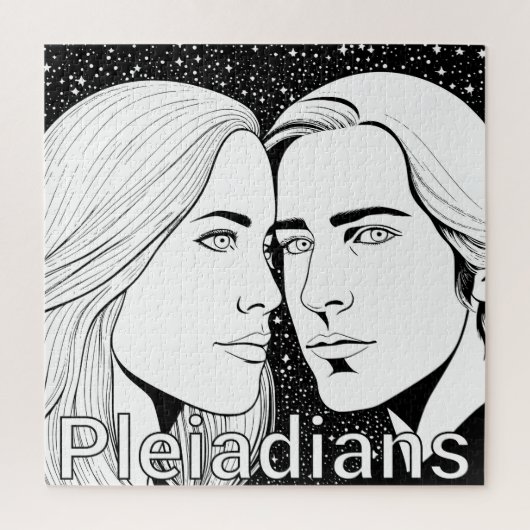 Pleiadians Tall Extraterrestriste Weiblich und män Puzzle (Vertikal)