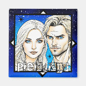 Pleiadier Extra Terrestrials Rennen mit Sternen Magnet (Vorne)