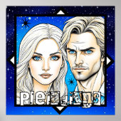 Pleiadier Extra Terrestrials Rennen mit Sternen Poster (Vorne)