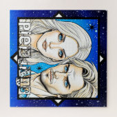 Pleiadier Extra Terrestrials Rennen mit Sternen Puzzle (Horizontal)