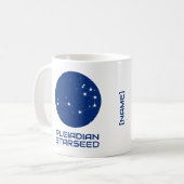 Pleiadische Starseed Tasse - Liebe Design (Vorderseite Links)