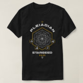Pleiadischer Sternenlichtcode Sacred Geometry 1111 T-Shirt (Design vorne)