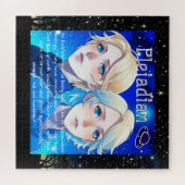 Pleiadisches Alien Race mit Sternen und UFOs Puzzle (Horizontal)