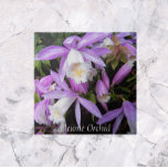 Pleione Windows Orchids Floral Fliese<br><div class="desc">Für harte Orchid-Fans! Keramik Kachel,  die ein Foto-Bild lila und weiß Pleione Orchid-Blume,  auch als Windows Orchids bekannt. Ein schönes,  blumengeschmücktes Design! Wählen Sie Ihre Kachelgröße aus. Eine tolle Küche trivet!</div>