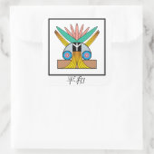 Plejaren-Symbol für PEACE auf Japanisch Quadratischer Aufkleber (Tasche)