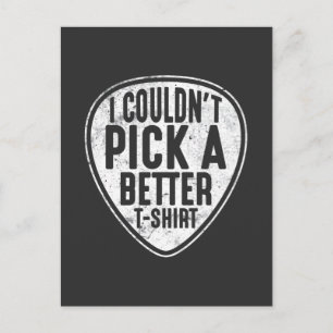 Plektrum Electric Bass Gitarrist Musiker Postkarte