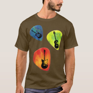 Plektrum für Country- oder Rockmusik-Liebhaber und T-Shirt
