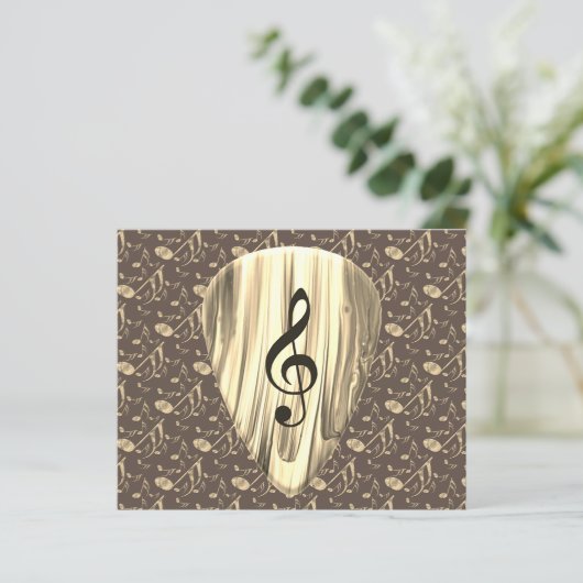Plektrum für personalisierte Musiknote (Stehend Vorderseite)
