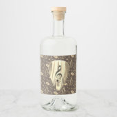 Plektrum für personalisierte Musiknote Alkoholflaschenetikett (Vorderseite)