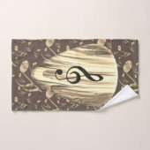 Plektrum für personalisierte Musiknote Badhandtuch Set (Handtuch)