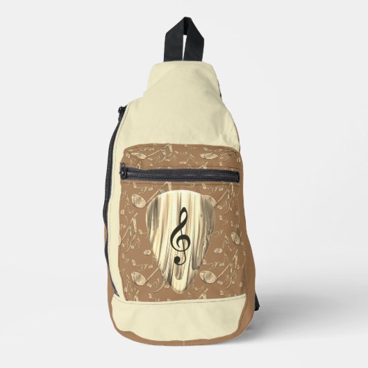 Plektrum für personalisierte Musiknote Crossbody Bag (Vorderseite)