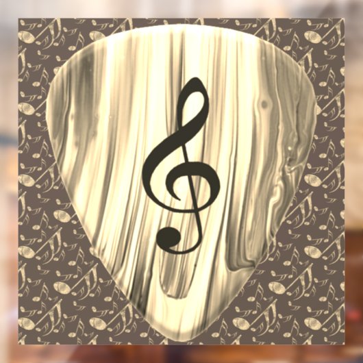 Plektrum für personalisierte Musiknote Fensteraufkleber (Blatt 2)