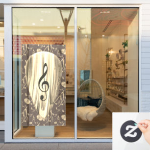 Plektrum für personalisierte Musiknote Fensteraufkleber