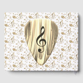 Plektrum für personalisierte Musiknote Gästebuch (Rückseite)