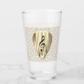 Plektrum für personalisierte Musiknote Glas (Rückseite)