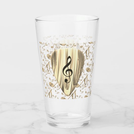 Plektrum für personalisierte Musiknote Glas (Rückseite)