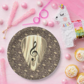 Plektrum für personalisierte Musiknote Pappteller (Party)