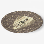 Plektrum für personalisierte Musiknote Pappteller (Schrägansicht)