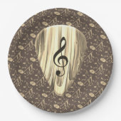 Plektrum für personalisierte Musiknote Pappteller (Vorderseite)
