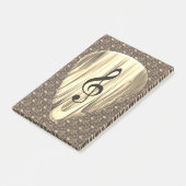 Plektrum für personalisierte Musiknote Post-it Klebezettel (angewinkelt)