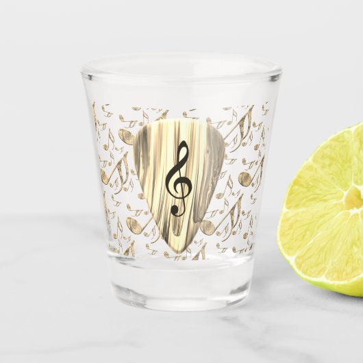 Plektrum für personalisierte Musiknote Schnapsglas (Vorderseite)