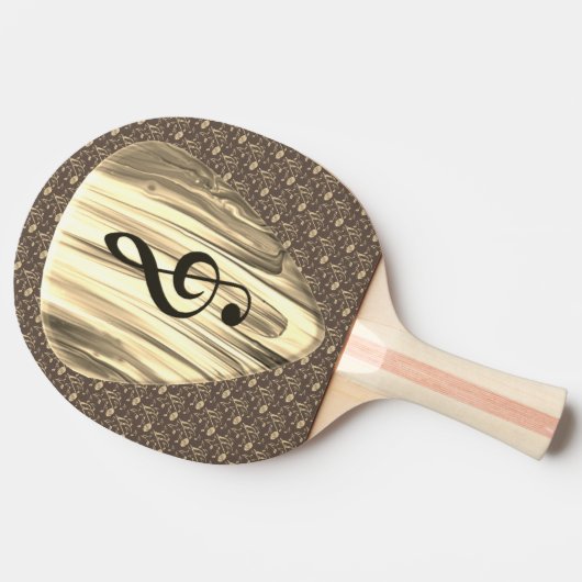 Plektrum für personalisierte Musiknote Tischtennis Schläger (Seitenansicht)