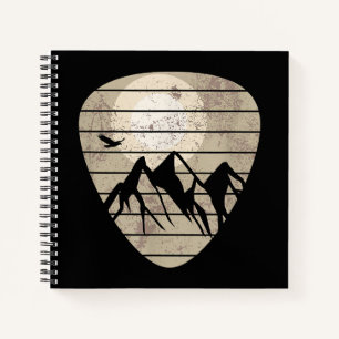 Plektrum Mountain Cool Guitar Player Gitarrist Notizblock