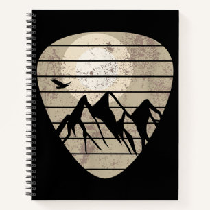 Plektrum Mountain Cool Guitar Player Gitarrist Notizblock