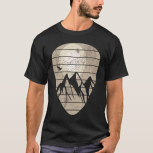 Plektrum Mountain Cool Guitar Player Gitarrist T-Shirt