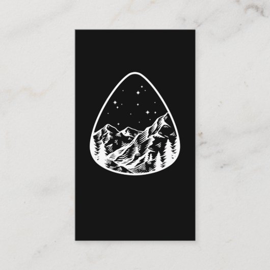 Plektrum Mountain Plectrum Music Gitarrist Visitenkarte (Vorderseite)