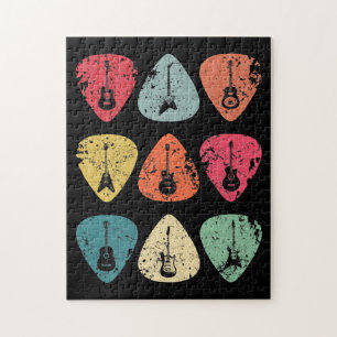 Plektrum Retro Vintag für Gitarristen Bassist Bas Puzzle