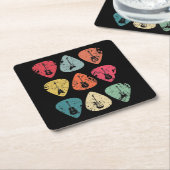 Plektrum Retro Vintag für Gitarristen Bassist Rechteckiger Pappuntersetzer (angewinkelt)