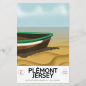Plémont Jersey Reiseplakat. (Vorderseite)