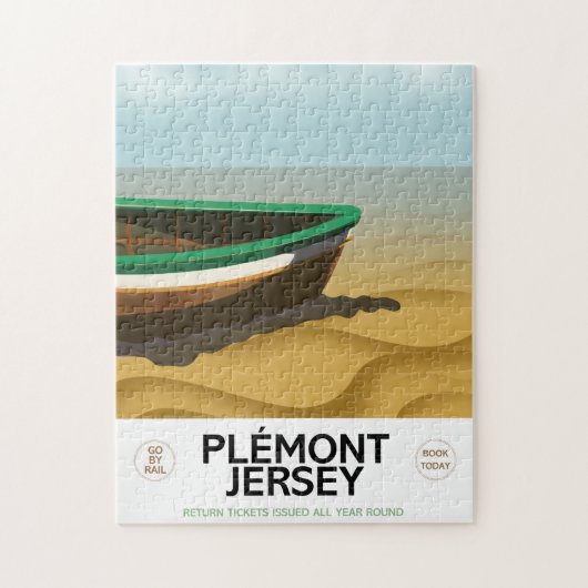 Plémont Jersey Reiseplakat. Puzzle (Vertikal)