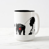 Plena Punk Puerto Rican Art Zweifarbige Tasse (VorderseiteRechts)