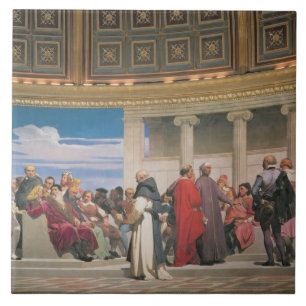 Plenarsaal: Künstler alles Alters, Detail des rig Fliese