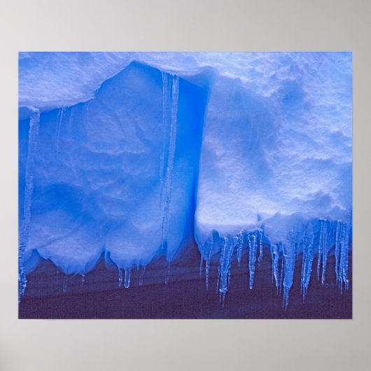 Pleneau Iceberg Friedhof, Antarktis: Blau Poster (Vorne)