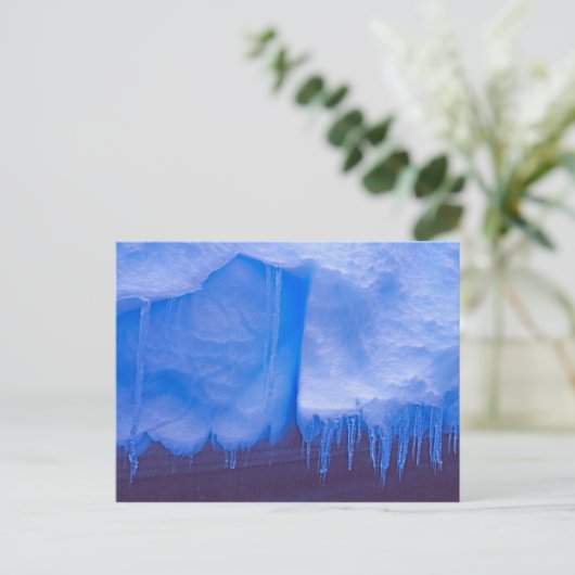 Pleneau Iceberg Friedhof, Antarktis: Blau Postkarte (Stehend Vorderseite)