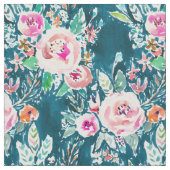 PLENITUDE buntes Boho mit BlumenAquarell Stoff (Muster)