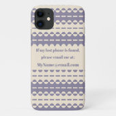 Plepete in tiefer Creme und grauem Lila Case-Mate iPhone Hülle (Rückseite)