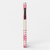 Plepete Streifen in tiefer Creme und Lachs rosa Case-Mate iPhone Hülle (Hinten/Links)